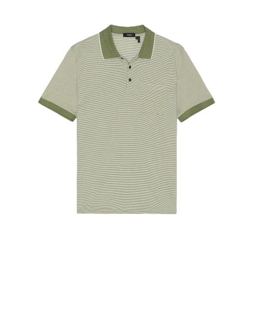 Theory Green Birdseye Polo for men