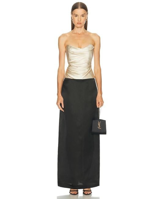 The Sei White Cowl Bustier Top