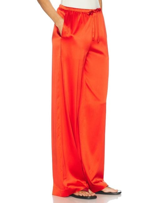 ÉTERNE Red Brody Silk Pant