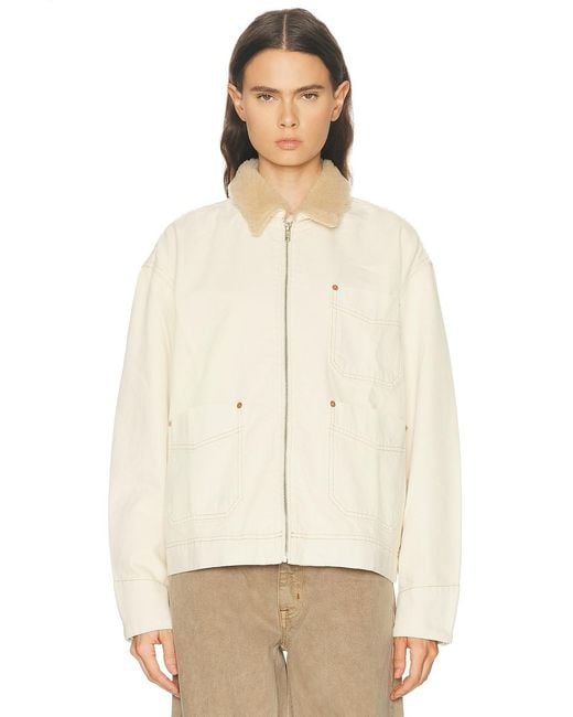 SLVRLAKE Denim Natural Casey Square Worker Jacket
