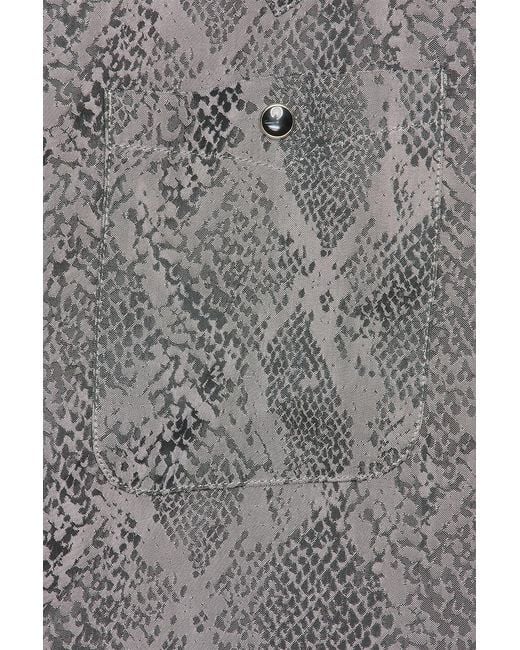 Needles Gray Cowboy One Up Shirt Python Jacquard for men