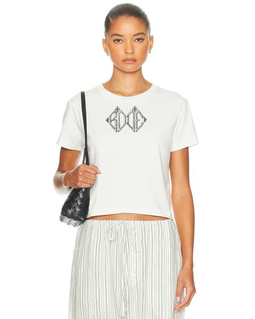 Bode White Diamond Monogram Tee