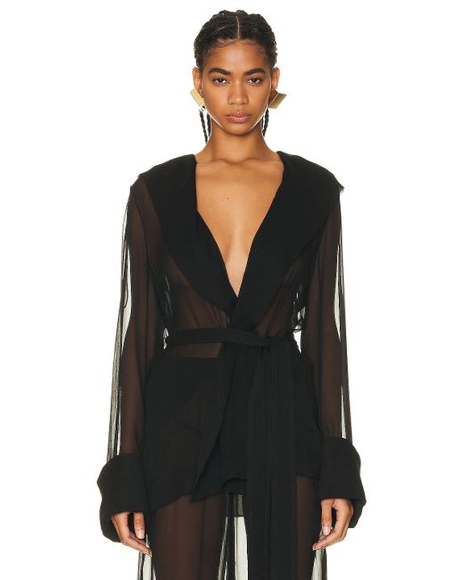 Saint Laurent Black Silk Jacket