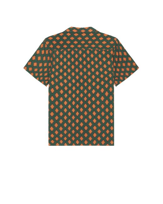 Oas Green Smokin Rustic Viscose Shirt for men