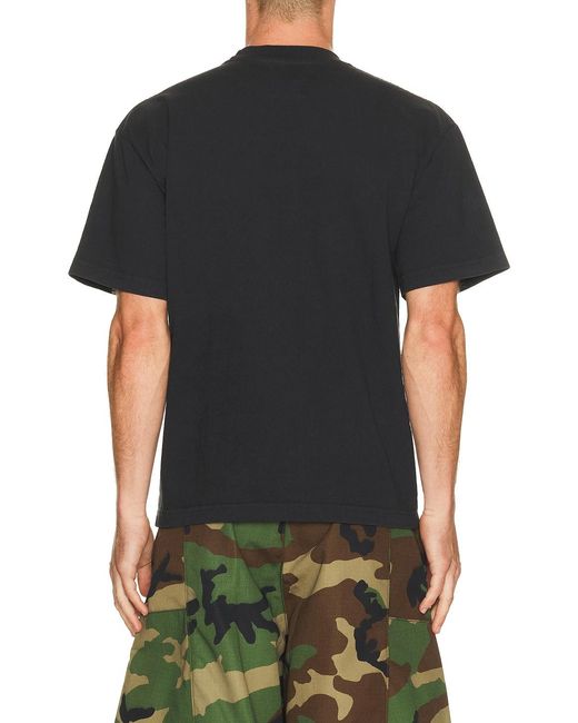Art Community Black Washed Script Tee for men