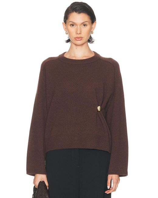 Loulou de Saison Brown Billl Draped Sweater