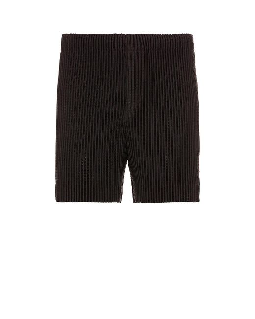 Homme Plissé Issey Miyake Black Outer Mesh Shorts for men
