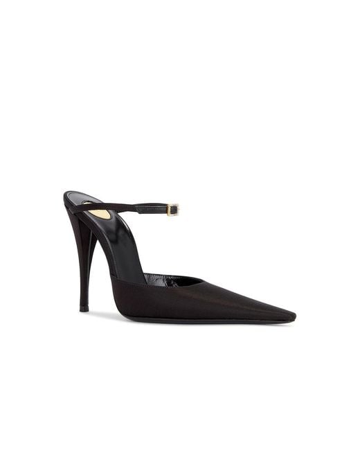 Saint Laurent White Alice Mule Pump