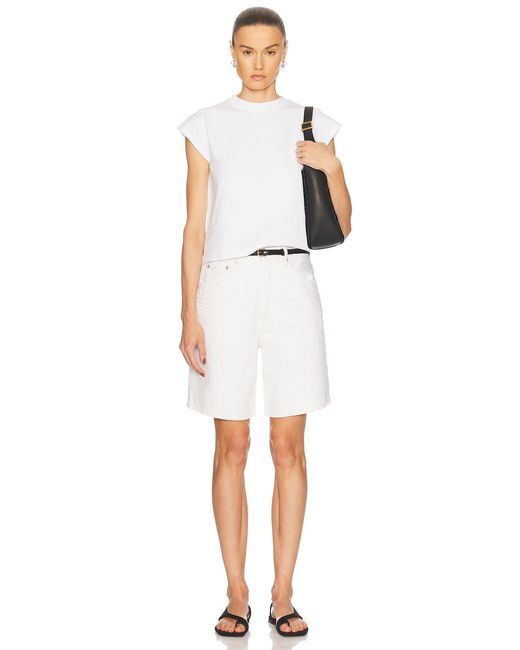 Agolde White Indra Short
