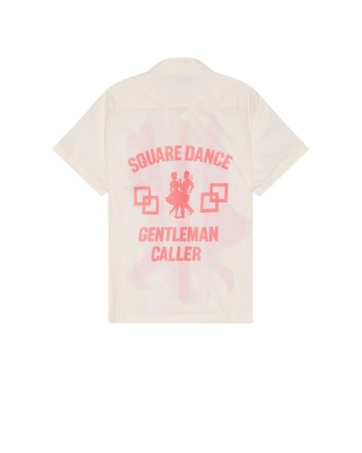 Bode Pink Gentleman Caller Short Sleeve Shirt for men