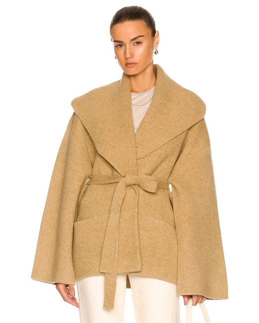 Draped collar hotsell coat