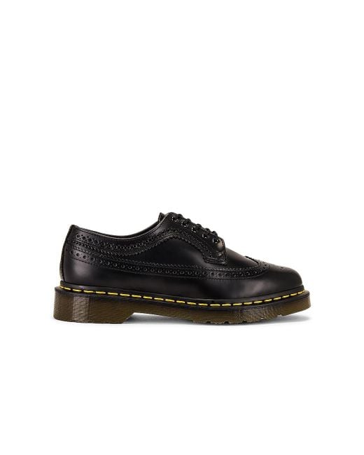 Dr. Martens Leather 3989 Yellow Stitch Brogue in Black for Men - Lyst