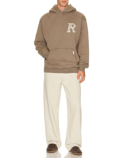 Represent Brown Western Initial Hoodie for men