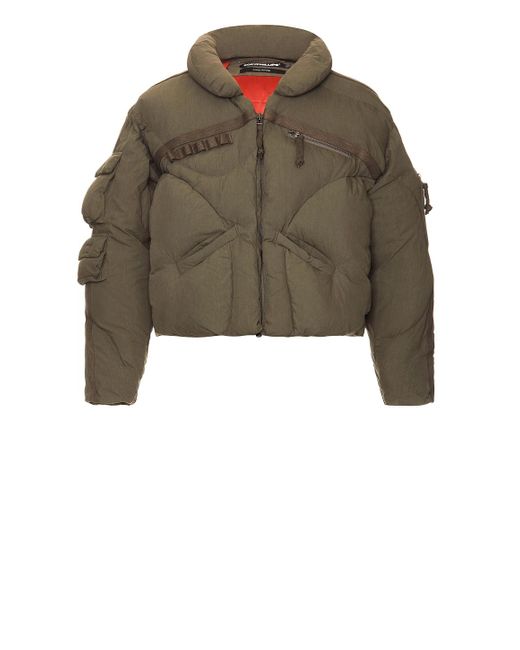 Kody Phillips Green Cargo Puffer for men