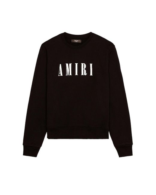 Amiri Cotton Core Logo Crewneck in Black for Men | Lyst