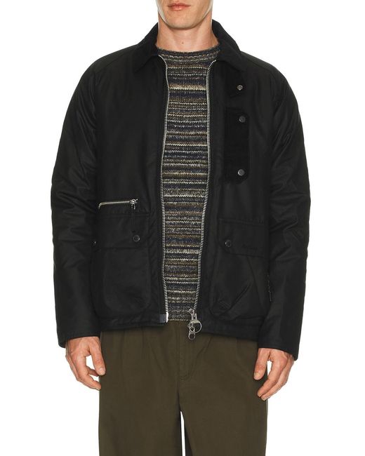 Barbour Black Tract Wax Jacket for men