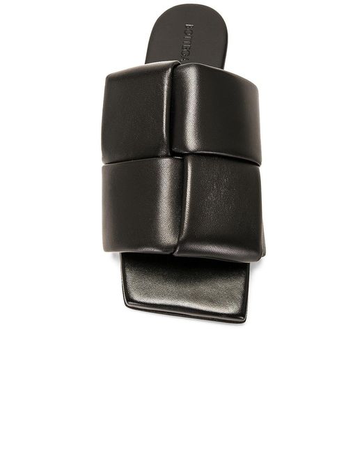Bottega Veneta Black Patch Mule Flat Sandal