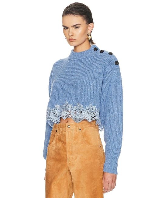 Chloé Blue Cropped Sweater
