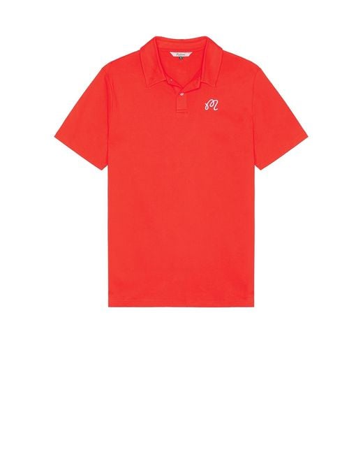 Malbon Red Fairway Polo for men