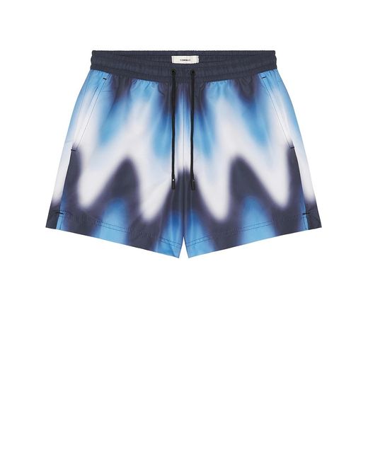 Commas Blue Gradient Wave Classic Swim Short for men