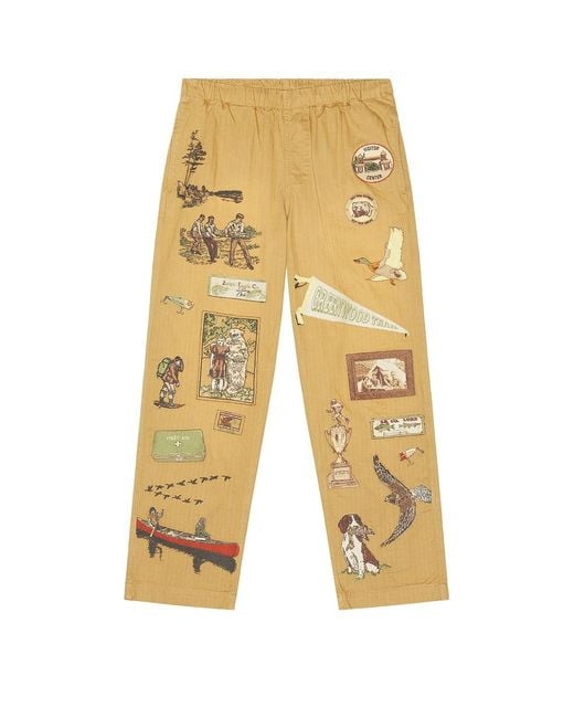 Samuel Zelig Yellow Trail Pant for men