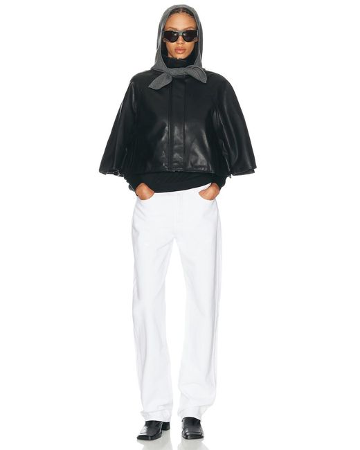 Jonathan Simkhai Black Orvik Cape Jacket