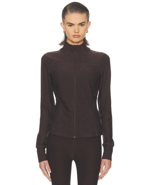 Beyond Yoga Black Spacedye Trails Active Jacket