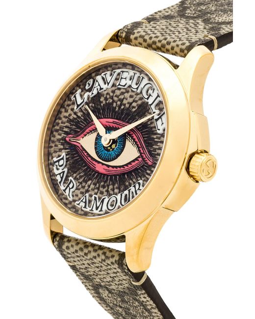 Gucci Canvas 38mm G-timeless Eye Gg 