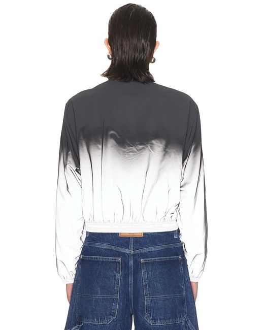 Alexander Wang Blue Reflective Shrunken Track Jacket