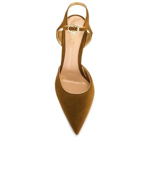 Gianvito Rossi White Ankle Strap Pump