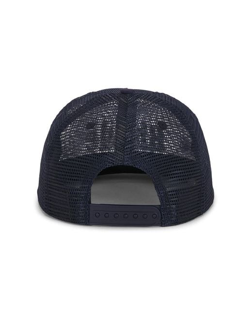 Rhude Blue Logo Mesh Hat for men