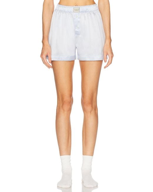 Comme Si White Silk Boxer Classica Short