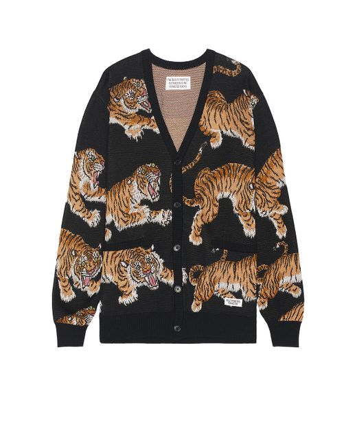 Wacko Maria Tim Lehi Jacquard Cardigan in Black for Men | Lyst