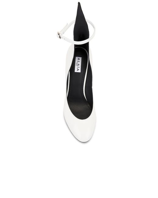 Alaïa White Ankle Strap Pump