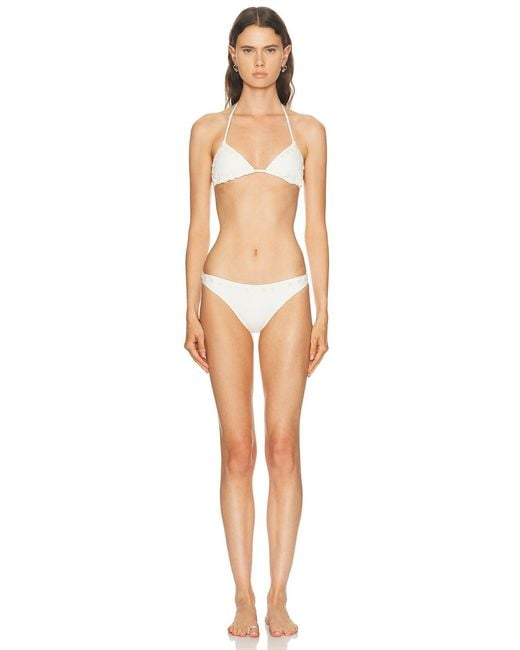 Staud White Gemma Bikini Bottom
