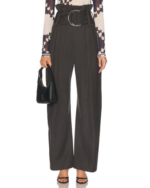 J.W. Anderson Black Gathered D Ring Trouser