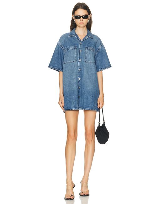 alexander wang blue dress Alexander Wang – Mini Shirt Dress Mujer 731-006171 01 main image 0