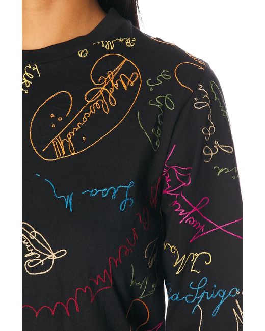 Bode Black Signature Crawl Tee