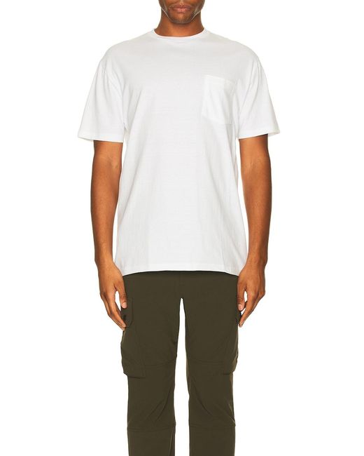 Beams Plus White 2 Pack Pocket Tee for men