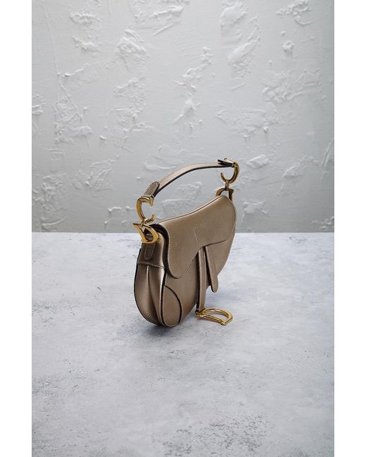 Dior Natural Mini Saddle Bag