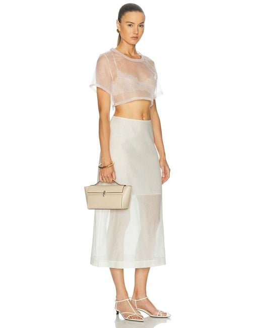 SAVETTE White Trapeze Pochette Bag