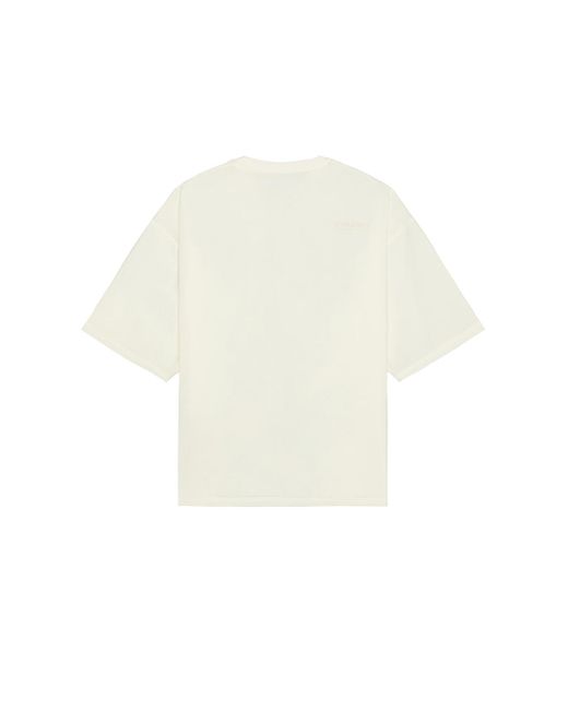 4SDESIGNS White Woven T-shirt for men