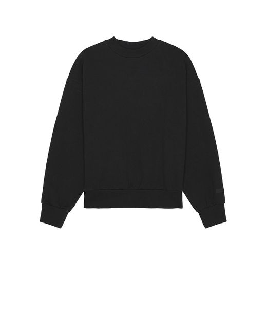Fear Of God Black Classic Fit Fleece Crew Neck Sweatshirt for men