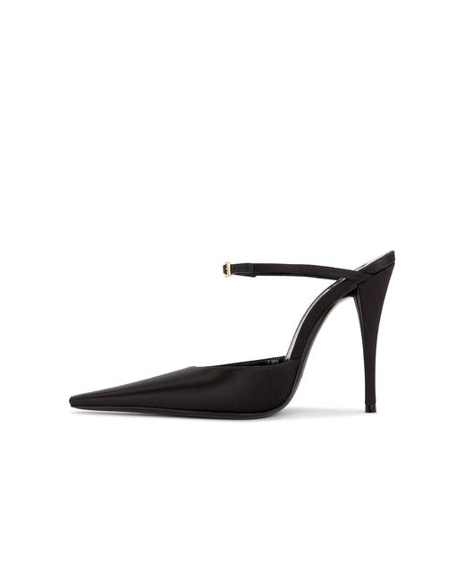Saint Laurent White Alice Mule Pump