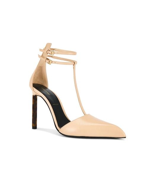 Tom Ford White Kid T Strap 105 Pump