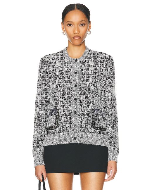 Givenchy Gray Chain Front Pocket Cardigan