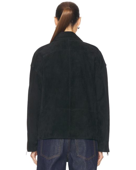 GRLFRND Blue Alek Suede Jacket
