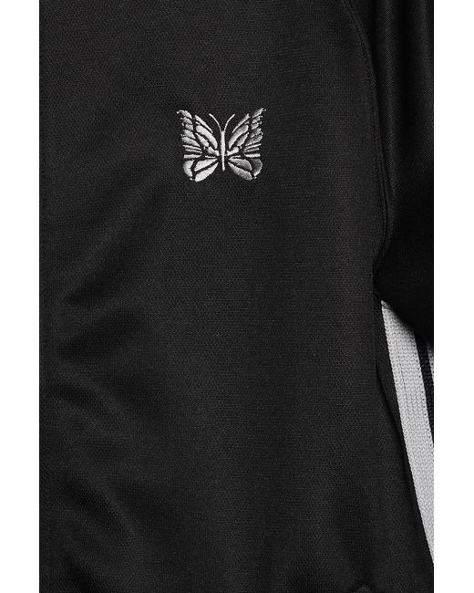 Needles Black Track Jacket Poly Smooth for men