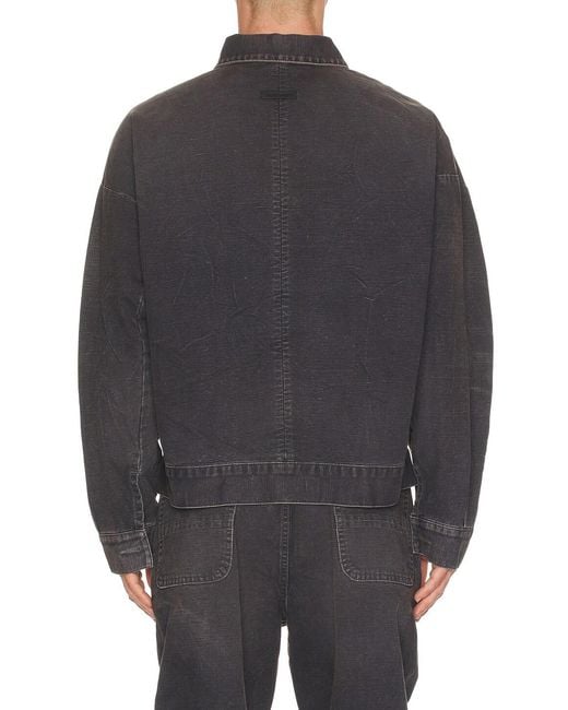 Fear Of God Gray Canvas Utility Jacket for men