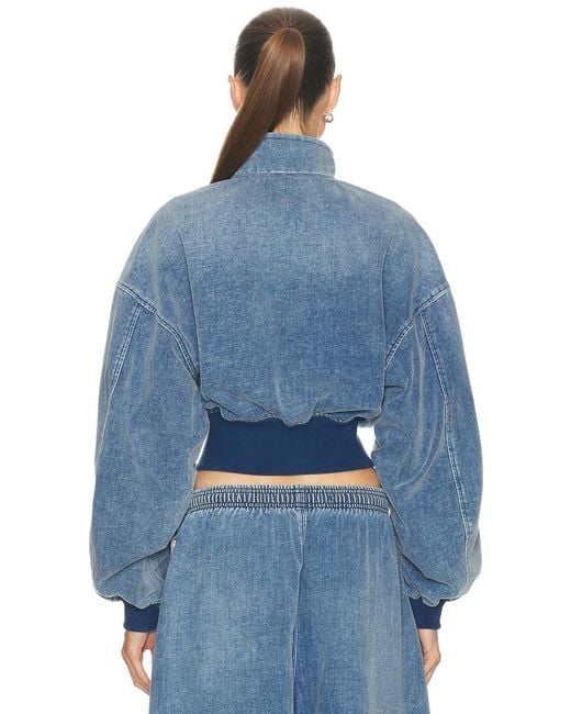 Alexander Wang Blue Funnel Neck Jacket